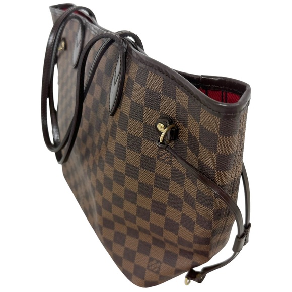 Authentic✅ LOUIS VUITTON Damier Ebene Neverfull MM Tote Bag Red - Picture 12 of 16
